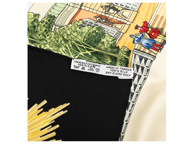 Foulard di seta Hermès Sanssoucy Nero 90 Scarves - vista 4