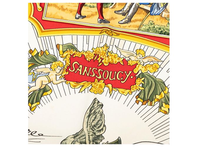 Foulard di seta Hermès Sanssoucy Nero 90 Scarves - vista 5