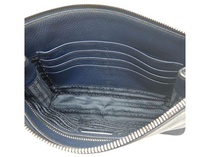 Pochette da polso Prada Vitello City blu - vista 4