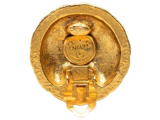 Orecchini a clip Chanel CC placcati oro D'oro - vista 3