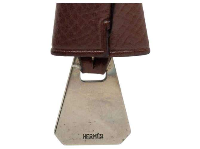 Mini Clochette Hermès en Epsom Marrón Castaño - vista 3