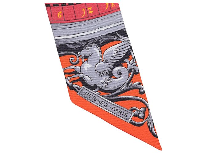 Pañuelo Twilly de seda Hermès Astrologie rojo Roja - vista 2