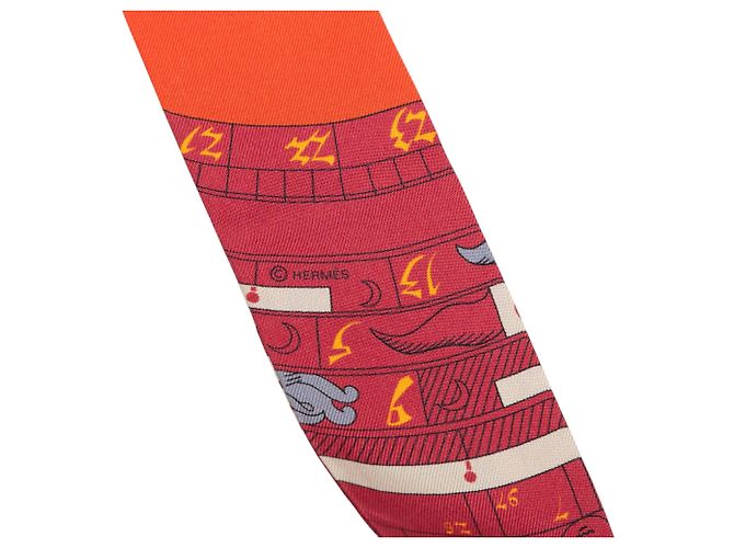 Pañuelo Twilly de seda Hermès Astrologie rojo Roja - vista 4