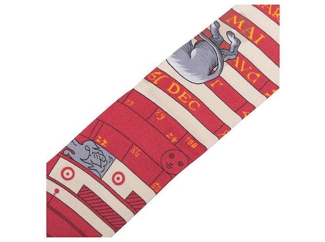Pañuelo Twilly de seda Hermès Astrologie rojo Roja - vista 5