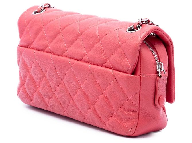 Borsa a tracolla Chanel Medium Quilted Caviar Easy Flap Rosa - vista 2