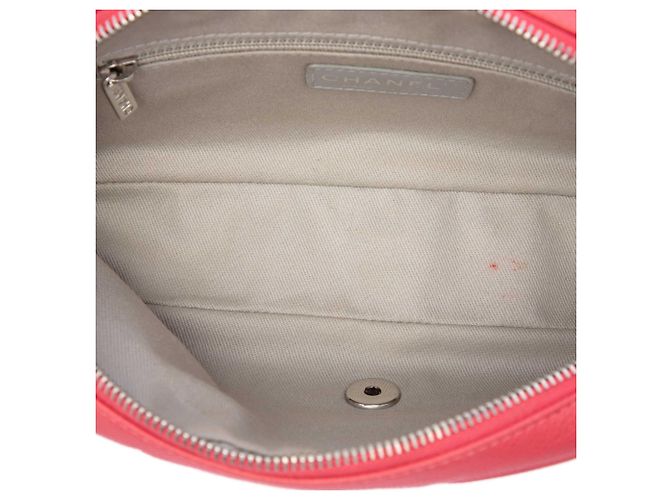 Borsa a tracolla Chanel Medium Quilted Caviar Easy Flap Rosa - vista 4