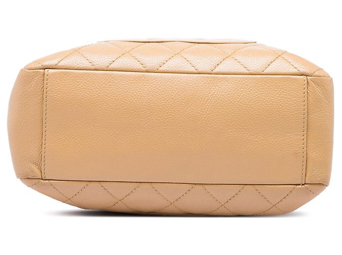 Borsa Chanel Caviar Petite Shopping Marrone - vista 3