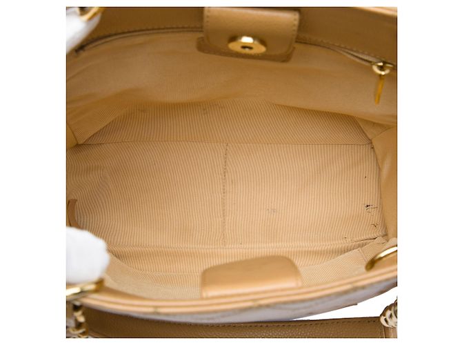 Borsa Chanel Caviar Petite Shopping Marrone - vista 4