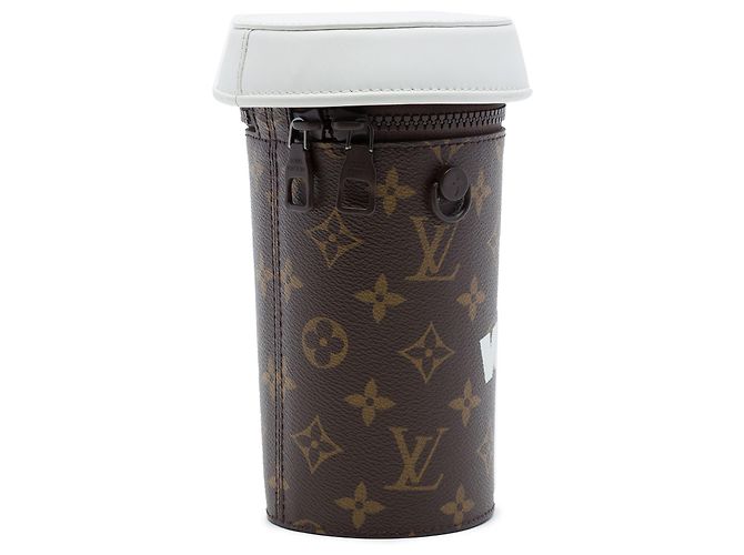 Borsa a tracolla Louis Vuitton Monogram Coffee Cup Pouch Marrone - vista 2