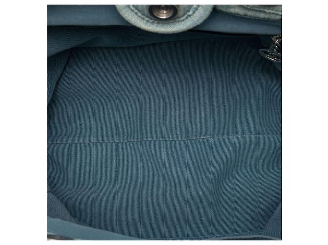 Borsa Chanel Deauville Small in denim blu - vista 4
