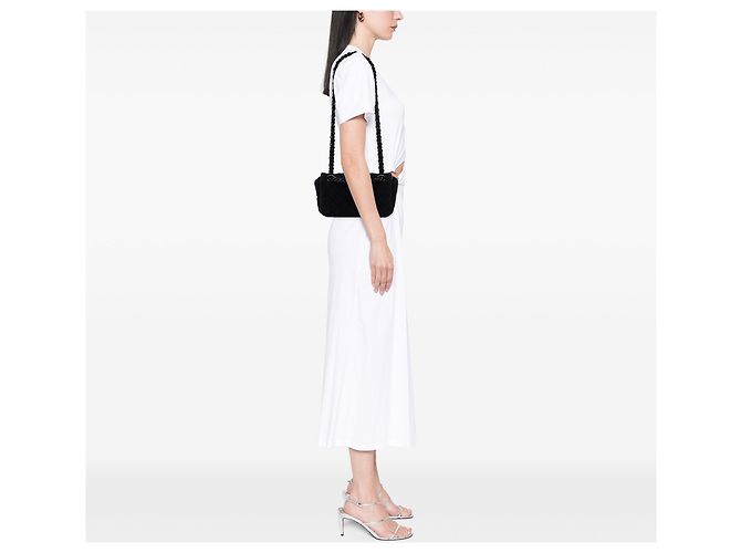 Borsa a tracolla con patta Chanel CC matelassé in spugna nera Nero - vista 6