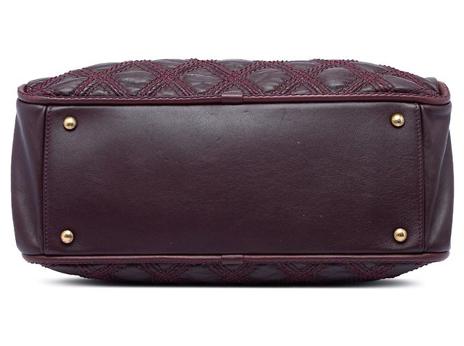 Borsa a tracolla Triptych Chanel CC in vitello trapuntato rossa Rosso - vista 3