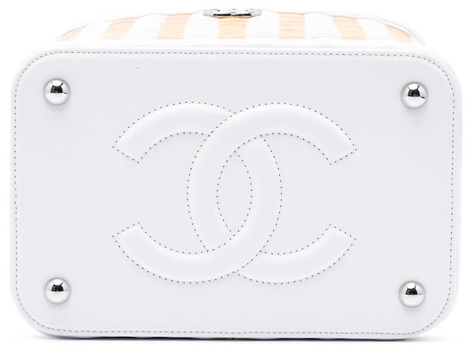 Chanel Medium Rattan Take Away Vanity Case Satchel Weiß - Ansicht 3