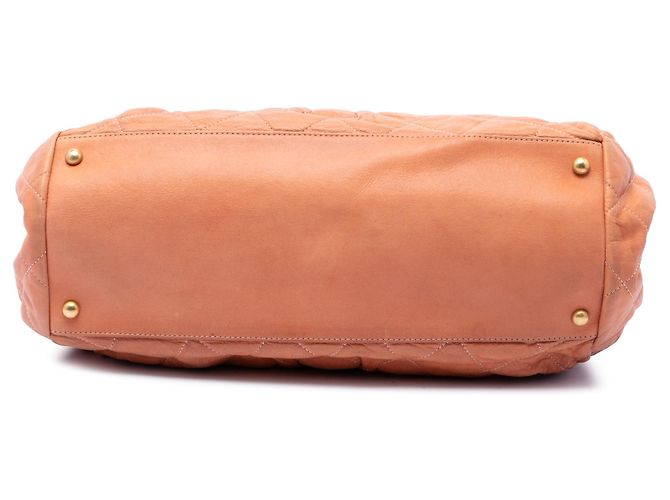 Borsa Bowling Chanel Chic Quilt in vitello iridescente matelassé Arancione - vista 3