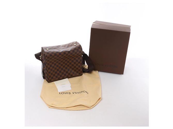 Borsa a tracolla Louis Vuitton Naviglio Damier Ebene in marrone N45255 - vista 11