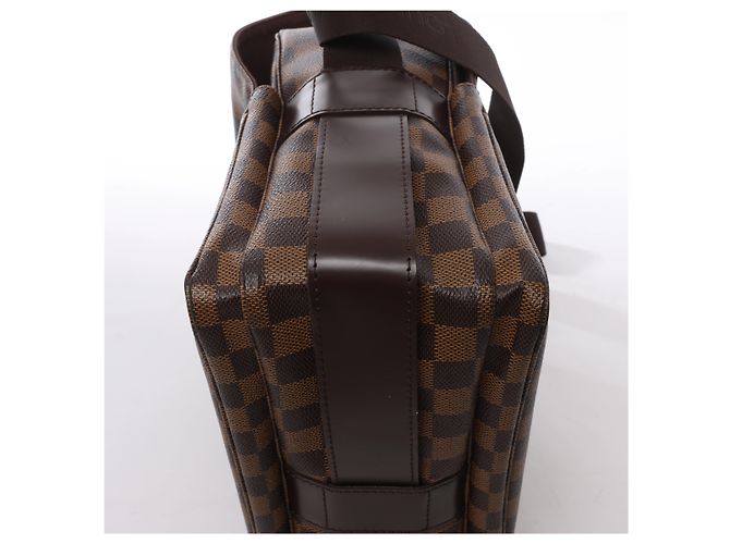Borsa a tracolla Louis Vuitton Naviglio Damier Ebene in marrone N45255 - vista 9