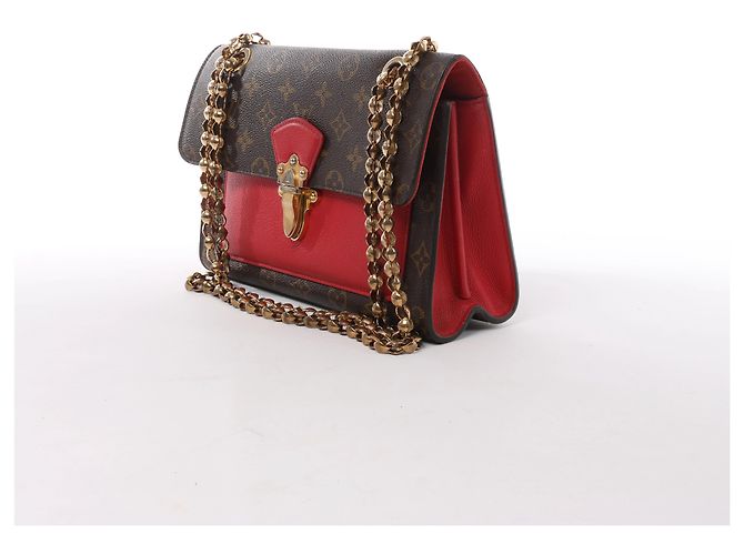 Louis Vuitton Victoire Monogram Canvas Crossbody Bag in Brown x Red M41731 Rot - Ansicht 2