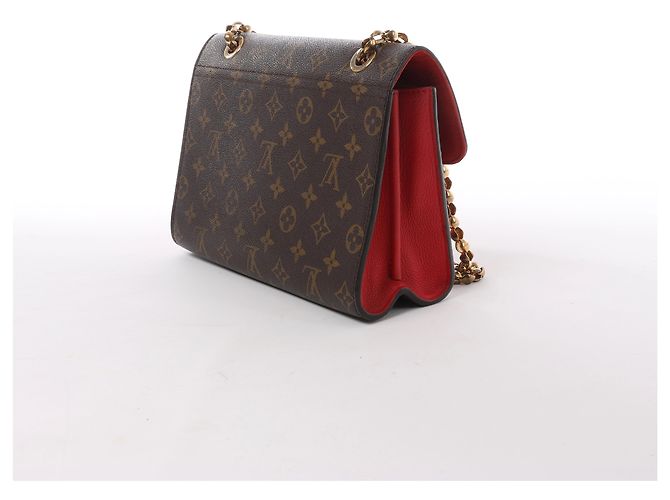 Louis Vuitton Victoire Monogram Canvas Crossbody Bag in Brown x Red M41731 Rot - Ansicht 3