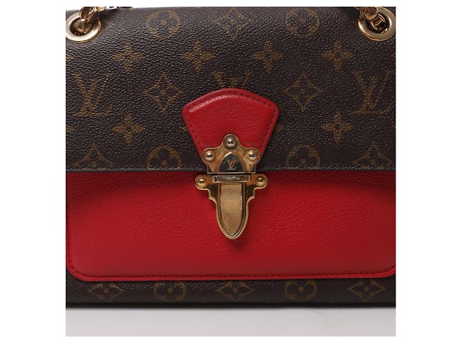 Louis Vuitton Victoire Monogram Canvas Crossbody Bag in Brown x Red M41731 Rot - Ansicht 6
