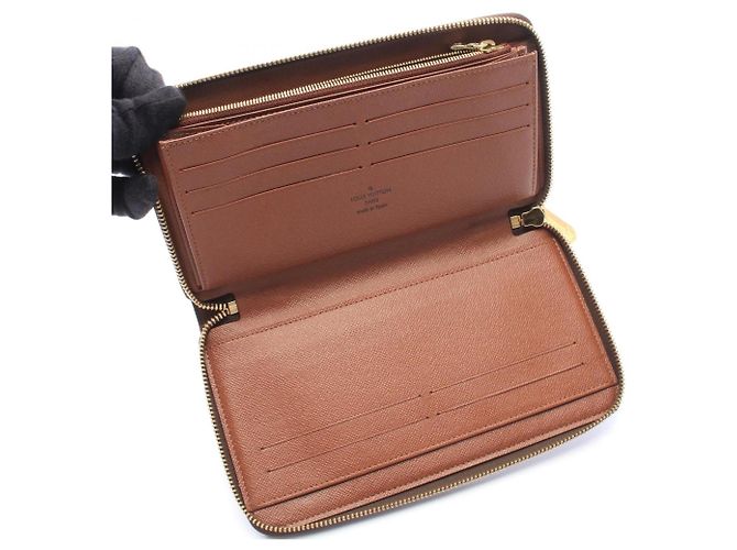 Cartera larga redondeada Louis Vuitton Zippy Organizer Monogram Castaño - vista 4