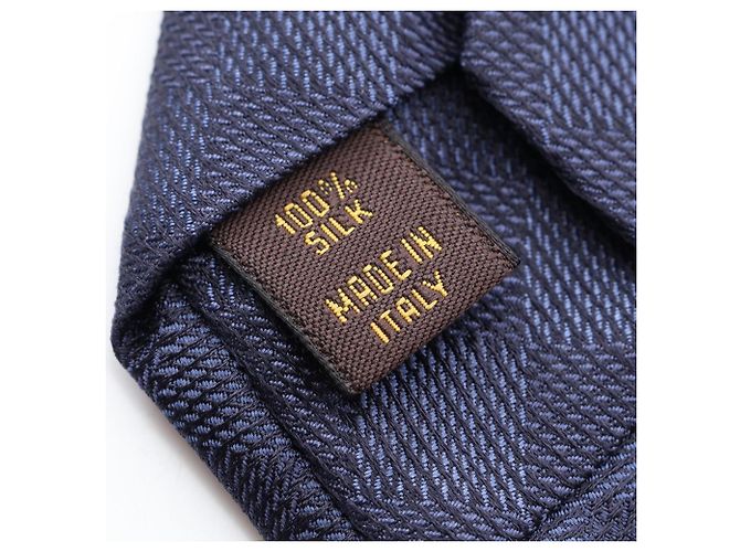 Cravatta in seta Damier Classic Louis Vuitton Blu navy - vista 5