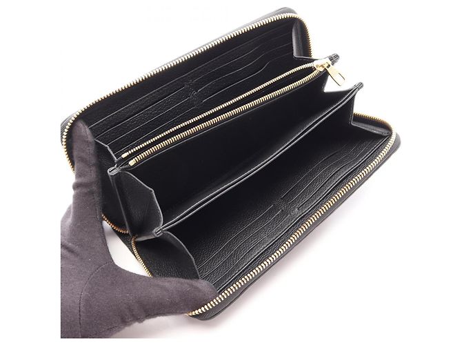 Louis Vuitton Zippy Wallet aus schwarzem Leder - Ansicht 3