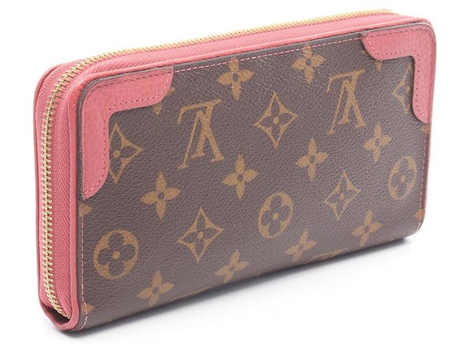 Louis Vuitton Zippy Wallet Retiro Monogram Rose Bruyère Marrone Rosa Monogramma - vista 2