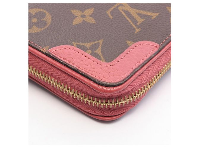 Louis Vuitton Zippy Wallet Retiro Monogram Rose Bruyère Marrone Rosa Monogramma - vista 9