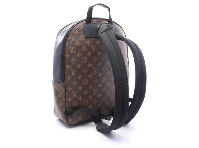 Zaino/Borsa Louis Vuitton Josh Marrone Nero Monogramma - vista 2