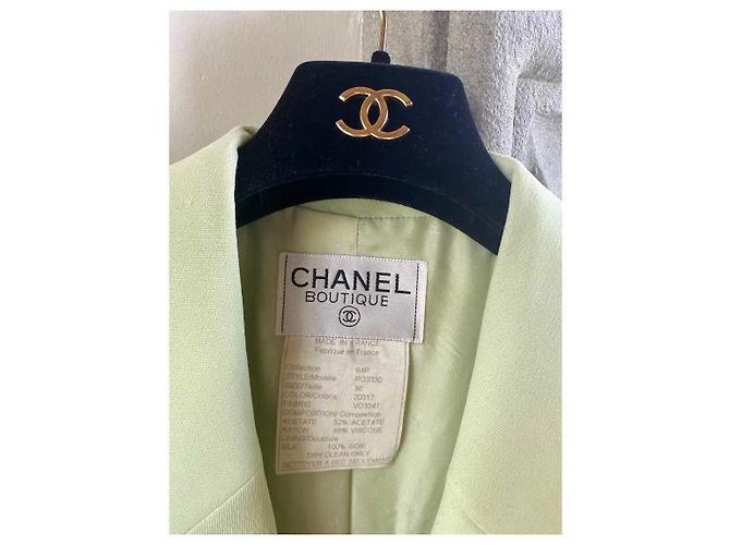 Tailleur Chanel Verde Chiaro - vista 2