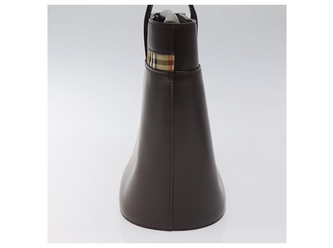 Cuero Burberry Nova check Castaño - vista 4