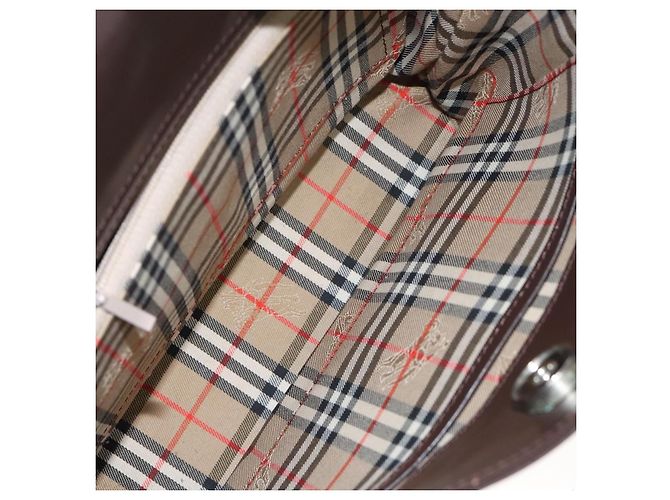 Cuero Burberry Nova check Castaño - vista 5