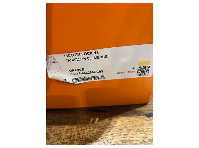 Hermès Picotin Lock 18 Taurillon Clemence Orange Arancione - vista 10
