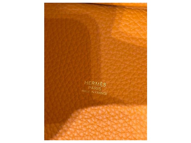 Hermès Picotin Lock 18 Taurillon Clemence Orange Arancione - vista 4