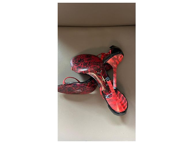 Décolleté Cesare Paciotti stampa tartan rossa e nera Nero Rosso - vista 2
