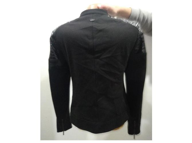 Armani Exchange Black Jacket with Embossed Shoulders - view 2