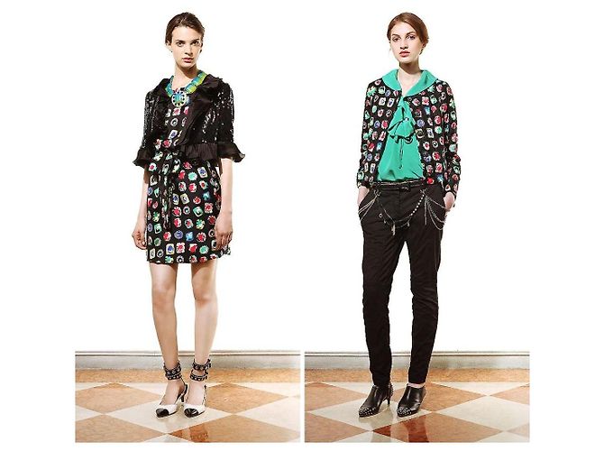 Moschino Cheap And Chic Moschino Resort Collection 2011 abrigo estampado Multicolor - vista 2