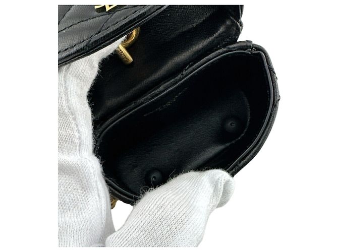 Pouch in pelle nera Yves Saint Laurent Nero - vista 10