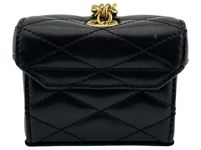 Pouch in pelle nera Yves Saint Laurent Nero - vista 2