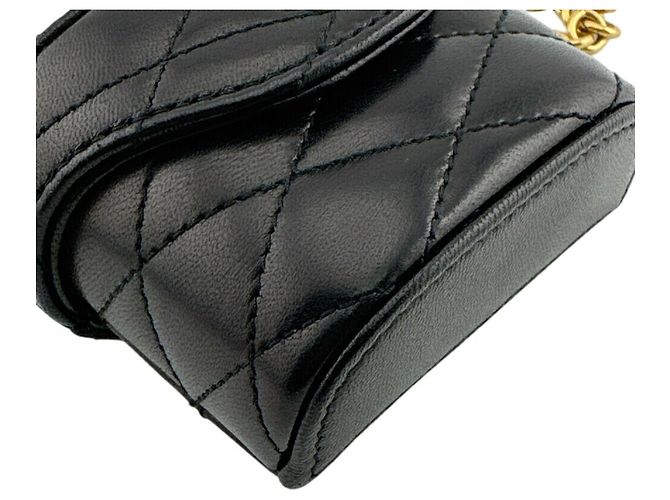 Pouch in pelle nera Yves Saint Laurent Nero - vista 4