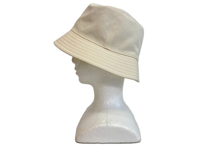 Hermès Sombrero HERMES Eden de algodón Blanco - vista 2