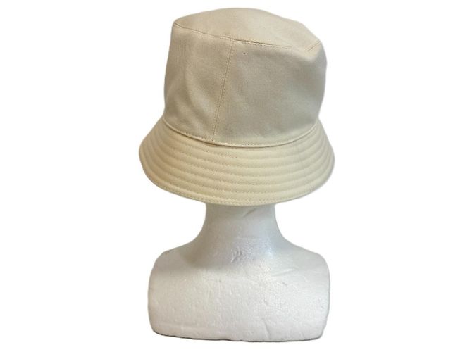 Hermès Sombrero HERMES Eden de algodón Blanco - vista 4
