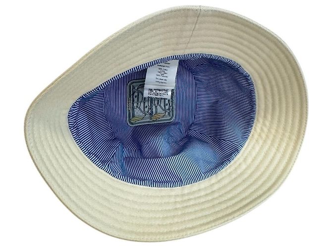 Hermès Sombrero HERMES Eden de algodón Blanco - vista 5