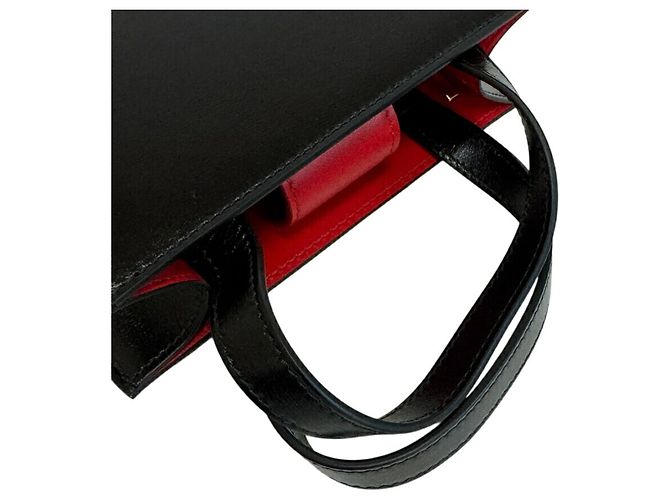 Salvatore Ferragamo Gancini Tote Bag Schwarz Rot - Ansicht 5