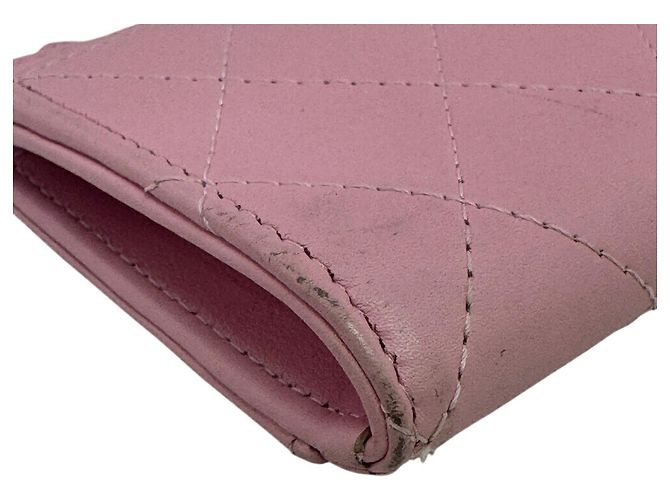 Tarjetero de piel rosa Chanel - vista 3