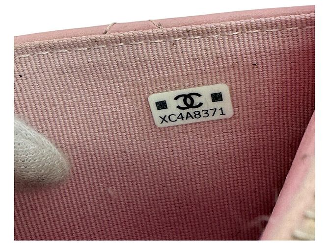 Tarjetero de piel rosa Chanel - vista 9
