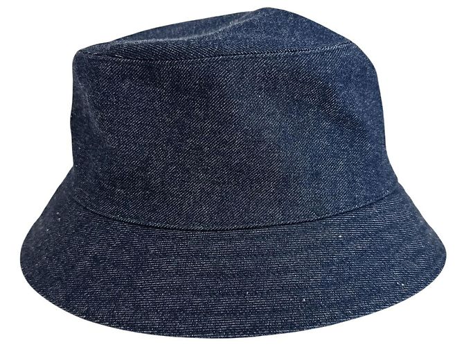 Hermès Chapeau à bouton Hermes Elena Sellier Bleu Marine - vue 2
