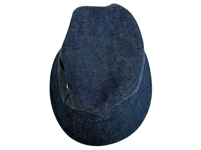 Hermès Chapeau à bouton Hermes Elena Sellier Bleu Marine - vue 3