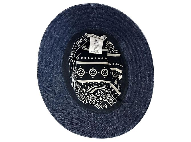 Hermès Chapeau à bouton Hermes Elena Sellier Bleu Marine - vue 4