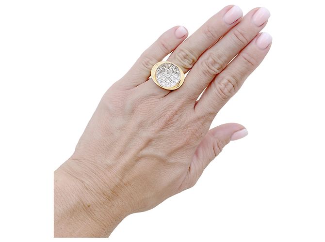 Anello Mauboussin, "Transparence" in oro giallo, diamanti e cristallo di rocca. - vista 5